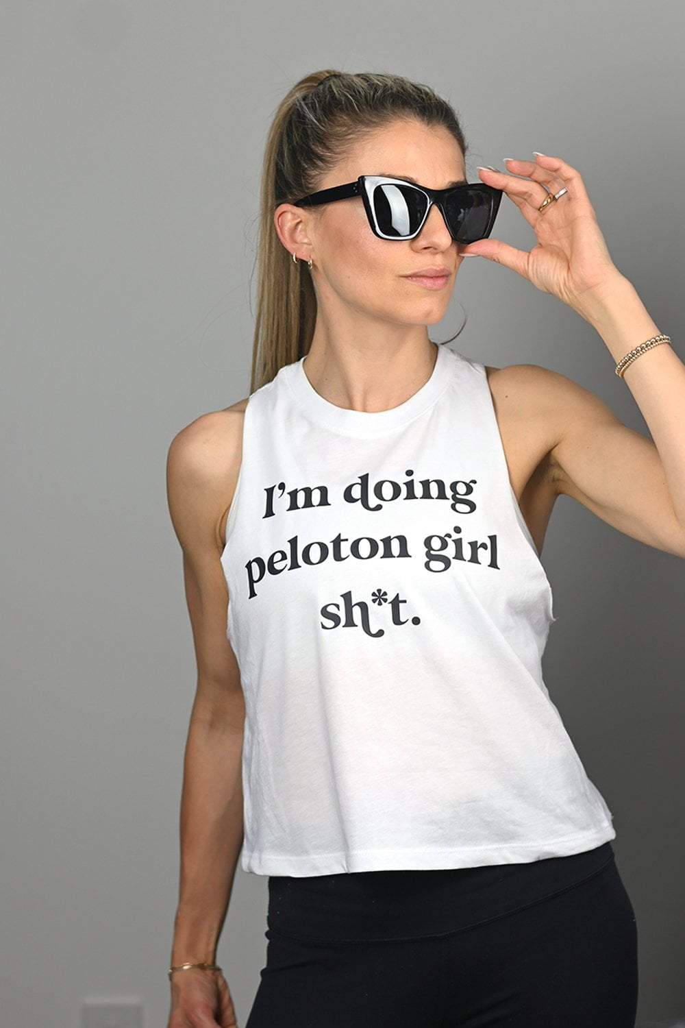 Sarah Marie Design Studio Crop Top I'm doing peloton girl sh*t Crop Top