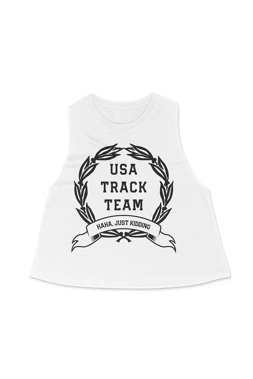 Sarah Marie Design Studio Crop Top Small / White USA Track Team Crop Top