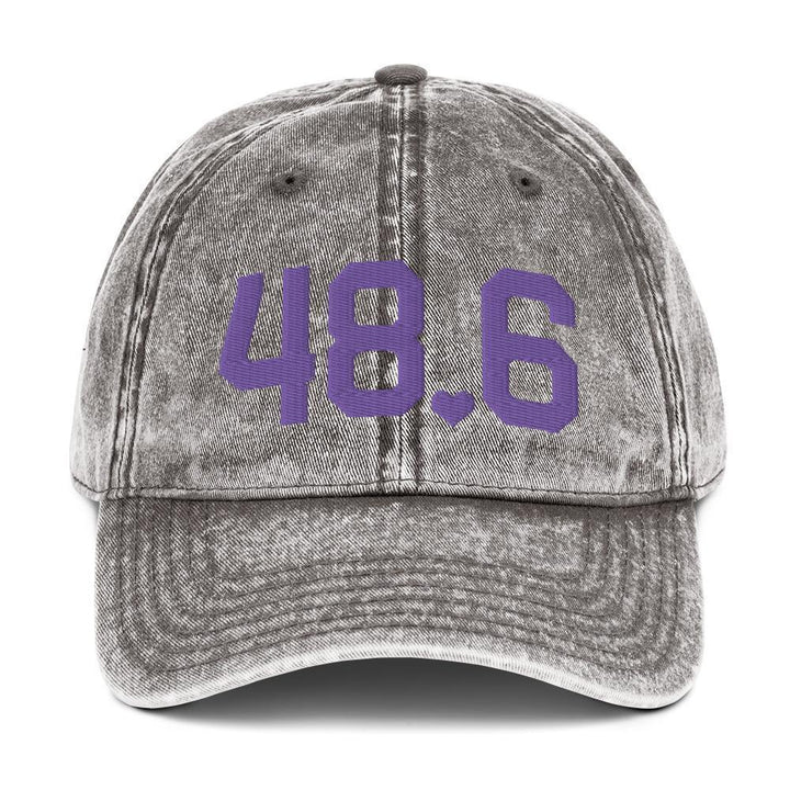 Sarah Marie Design Studio Hat Charcoal Grey/Purple 48.6 Disney Dopey Challenge Vintage Hat
