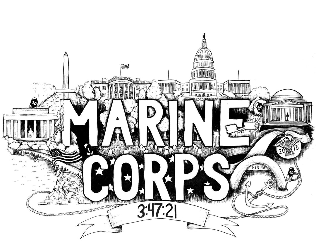 Marine Corps Marathon Print - Sarah Marie Design Studio
