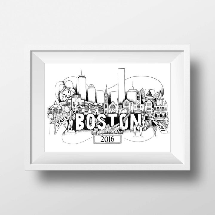 Boston Marathon Print - Sarah Marie Design Studio