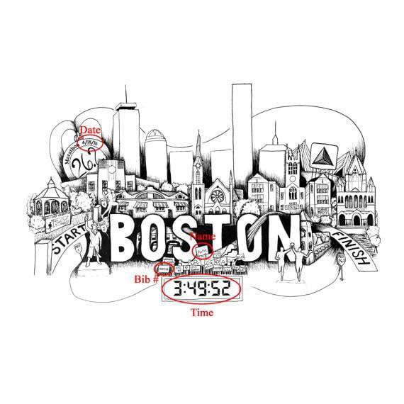 Boston Marathon Print - Sarah Marie Design Studio