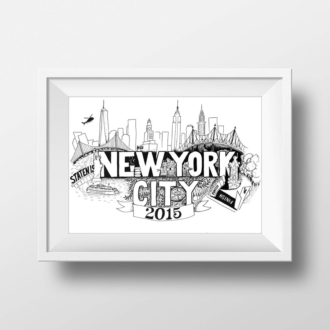 New York City Marathon Print - Sarah Marie Design Studio