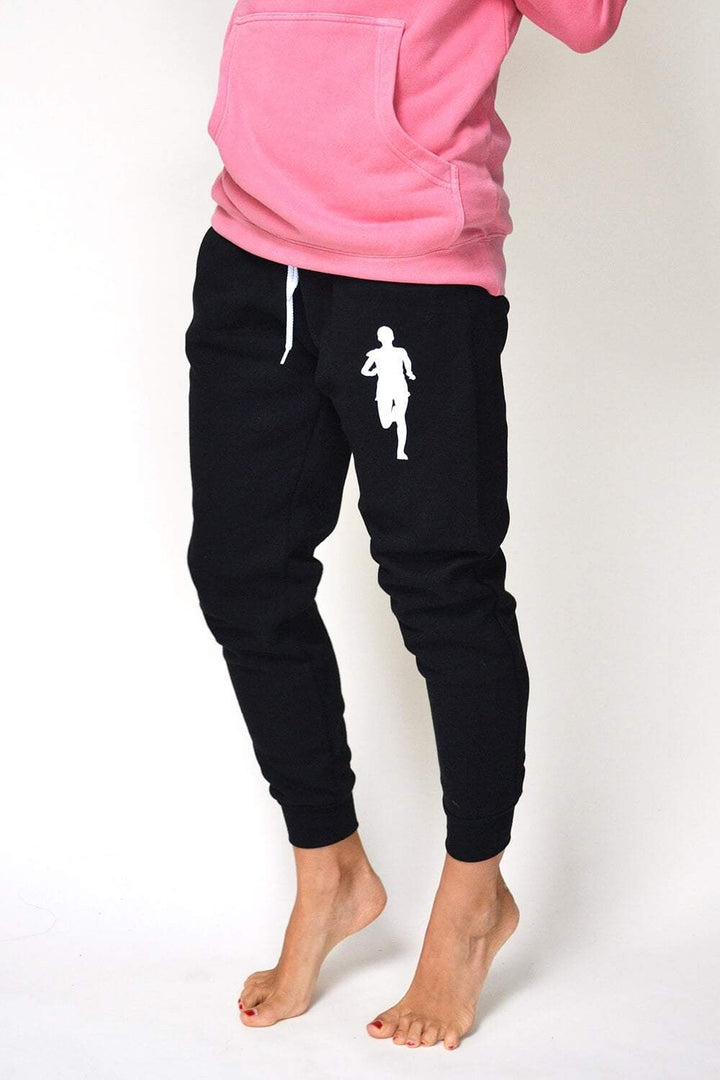 Sarah Marie Design Studio Pants XSmall / Black Runner Girl Logo Joggers