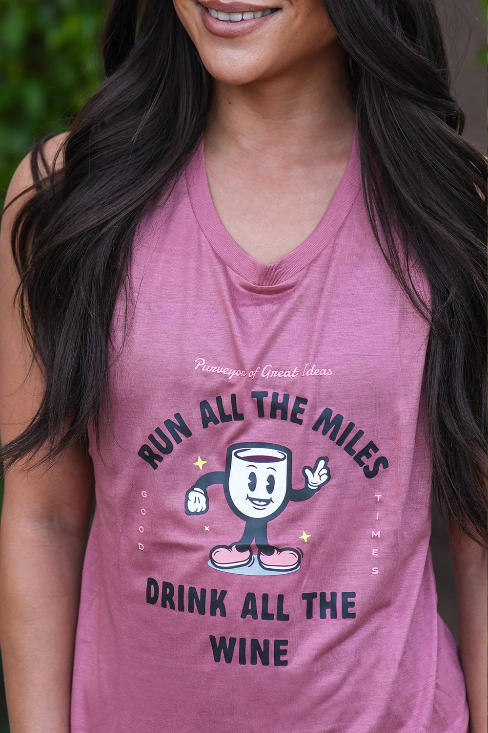 Sarah Marie Design Studio Run All The Miles, Drink All The Wine Muscle Tank