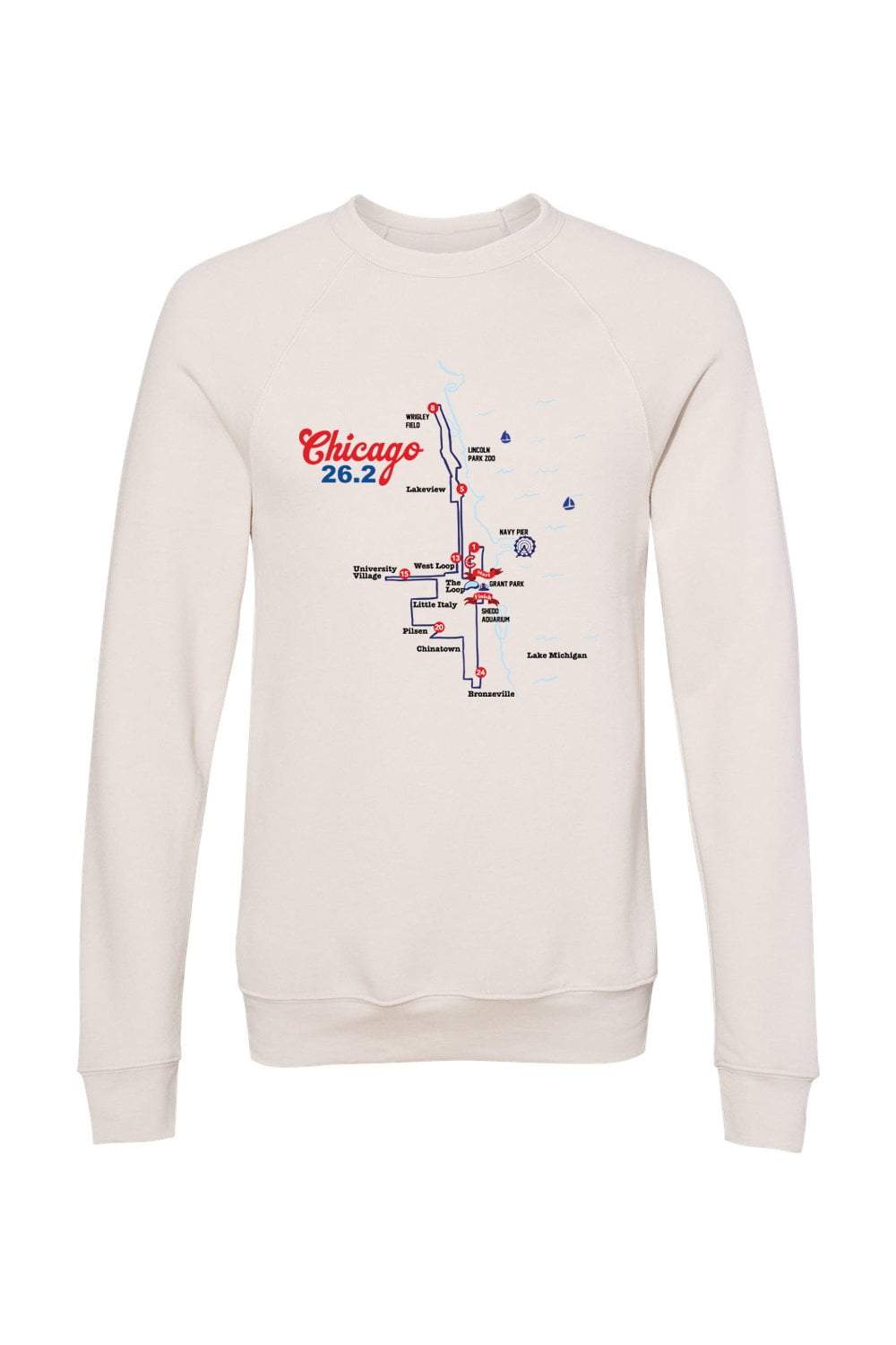 Sarah Marie Design Studio Sweatshirt Chicago Marathon Map Sweatshirt