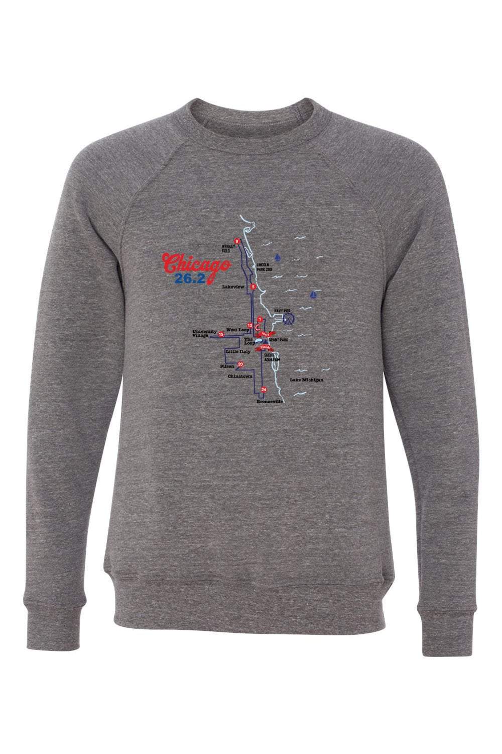 Sarah Marie Design Studio Sweatshirt Chicago Marathon Map Sweatshirt