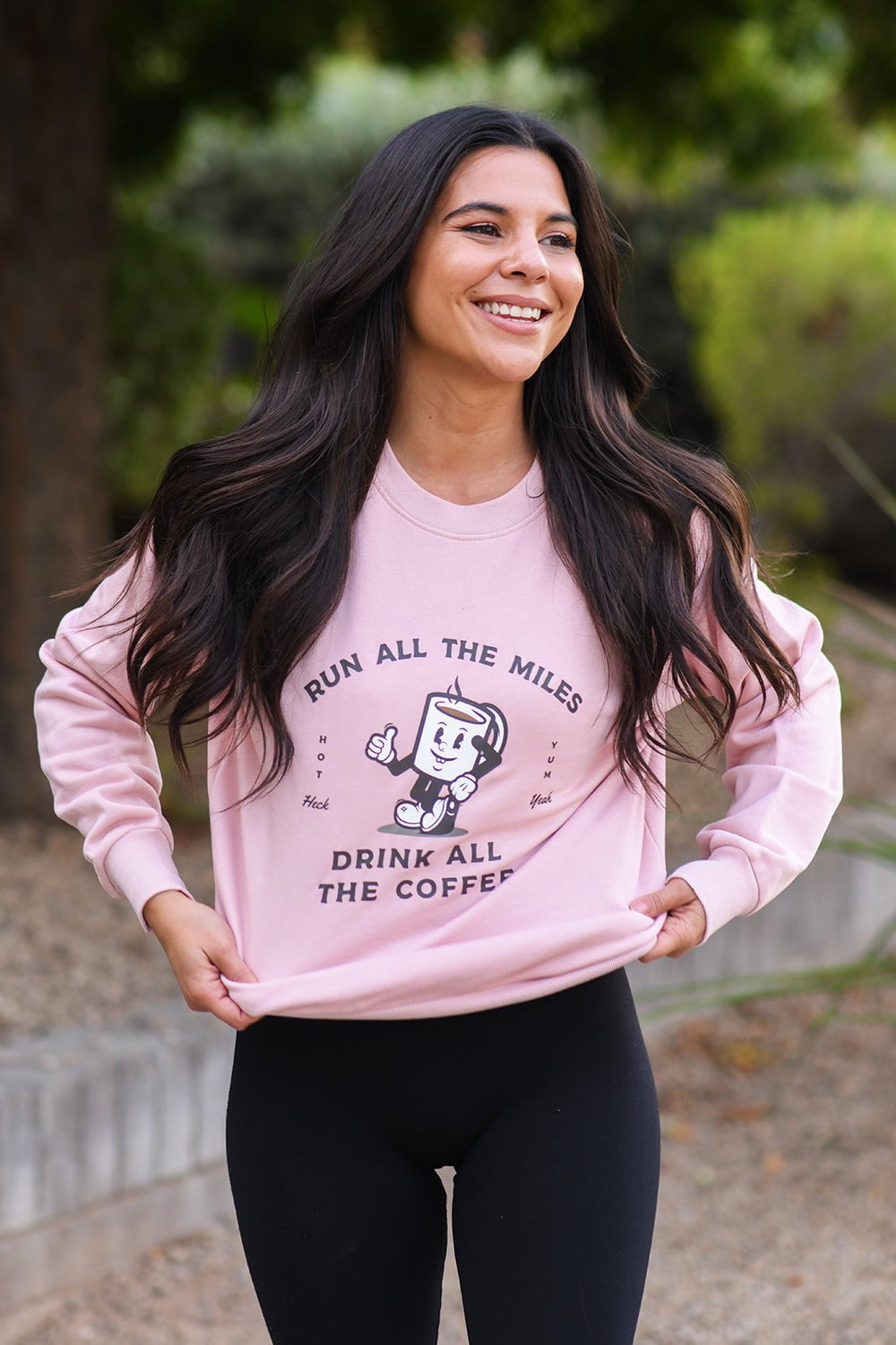 Sarah Marie Design Studio Sweatshirt Run All The Miles, Drink All The Coffee Women's Sweatshirt