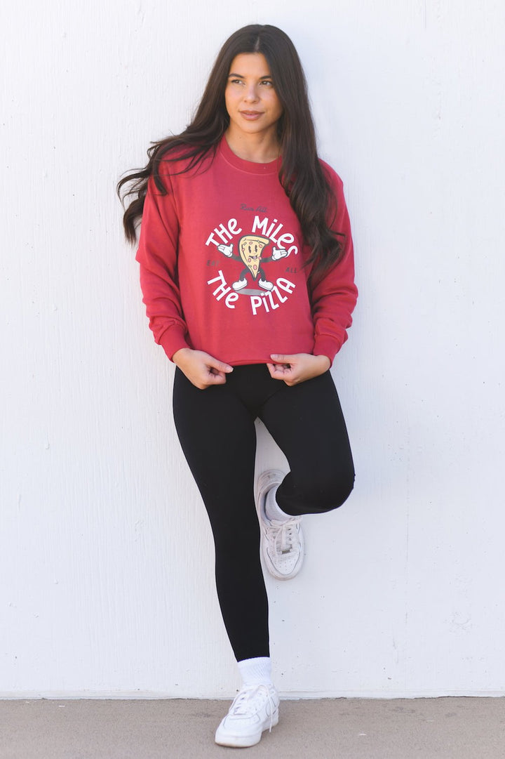 Sarah Marie Design Studio Sweatshirt Run All The Miles, Eat All The Pizza Women's Sweatshirt