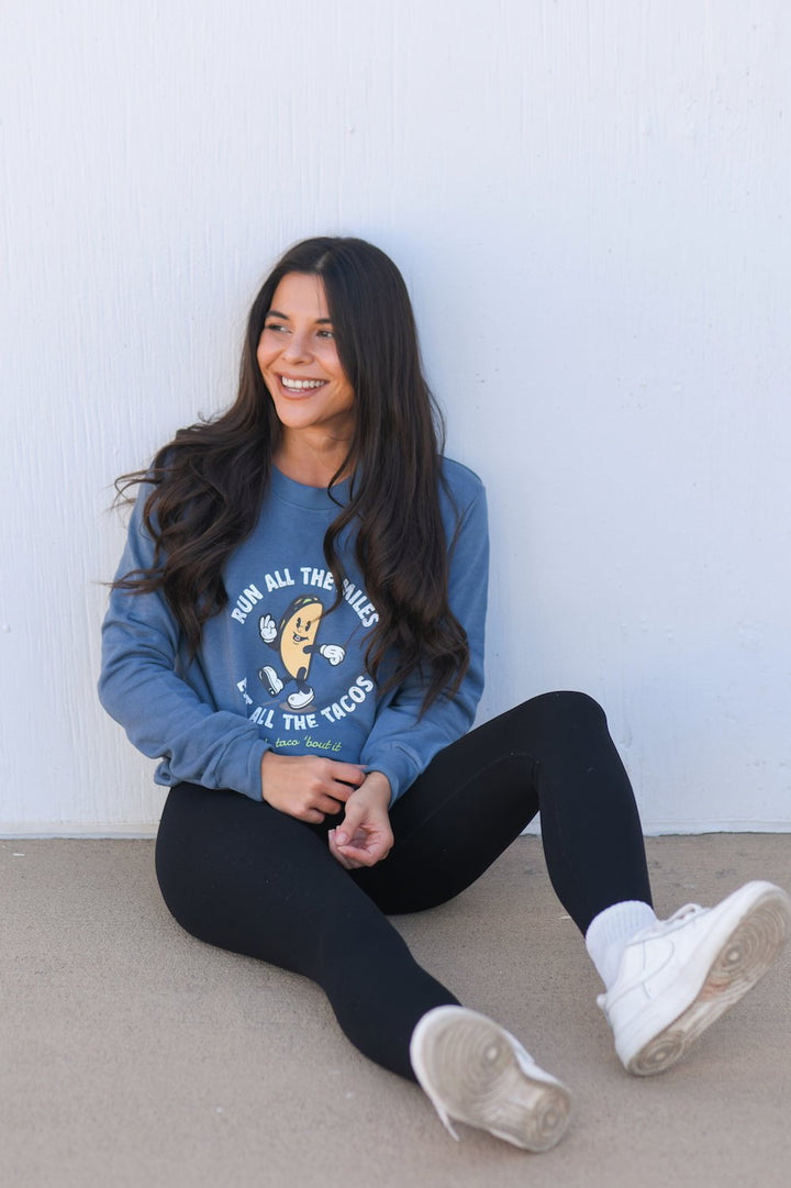 Sarah Marie Design Studio Sweatshirt Run All The Miles, Eat All The Tacos Women's Sweatshirt