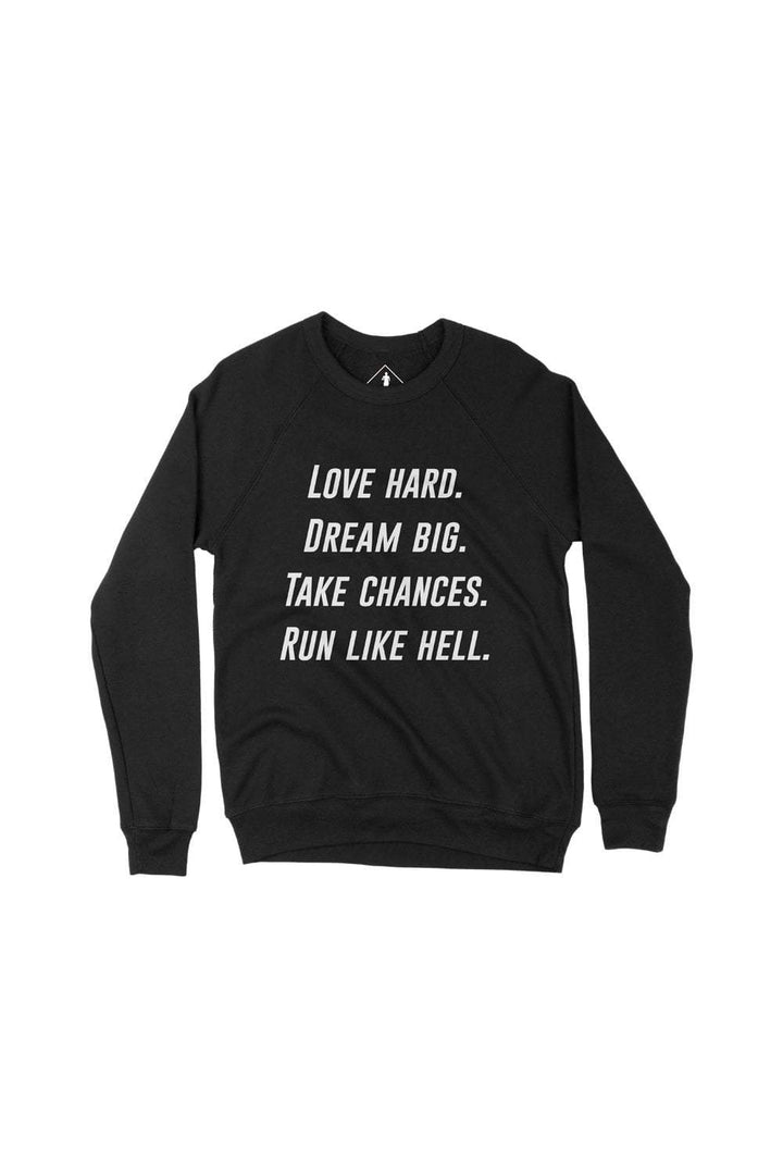 Sarah Marie Design Studio Sweatshirt Small / Black Run Like Hell Sweatshirt