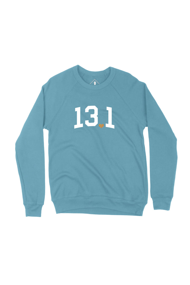 Sarah Marie Design Studio Sweatshirt XSmall / Aqua 13.1 Love Half Marathon Sweatshirt