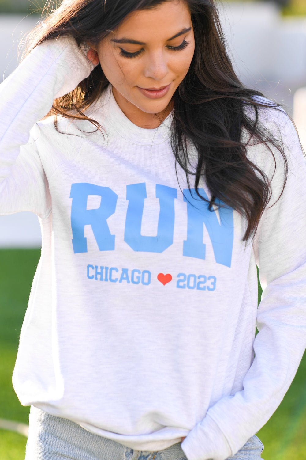ash run Chicago marathon sweatshirt