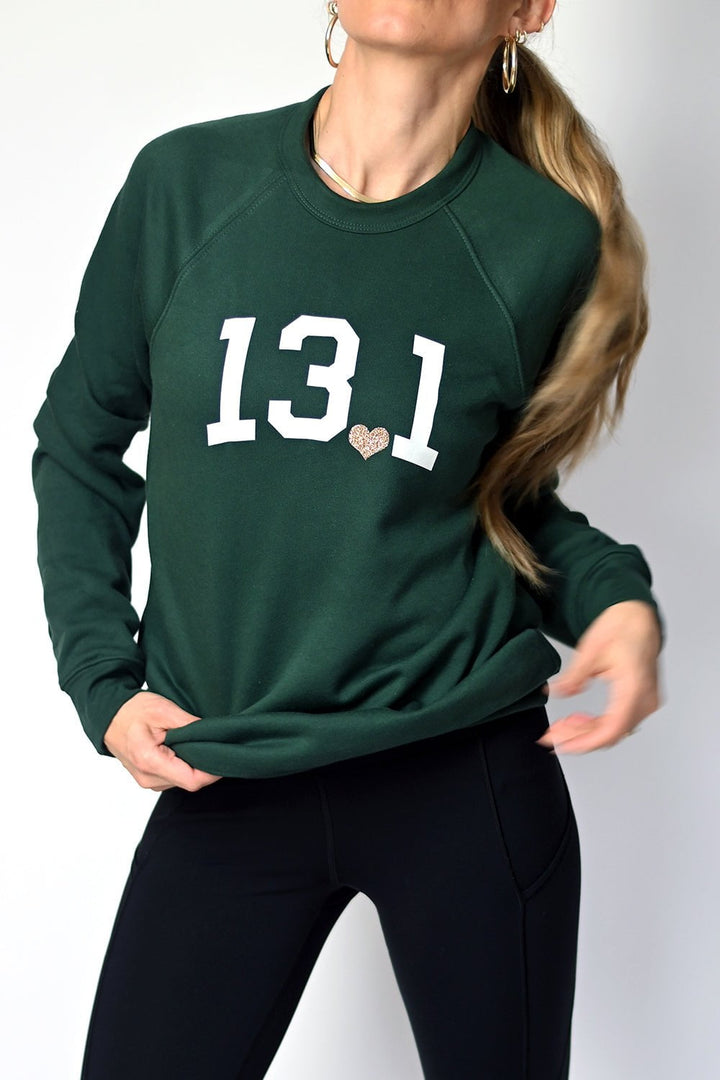 Sarah Marie Design Studio Sweatshirt XSmall / Forest 13.1 Love Half Marathon Sweatshirt