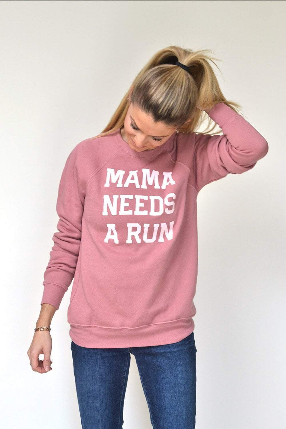 Sarah Marie Design Studio Sweatshirt XSmall / Mauve Mama Needs A Run Sweatshirt