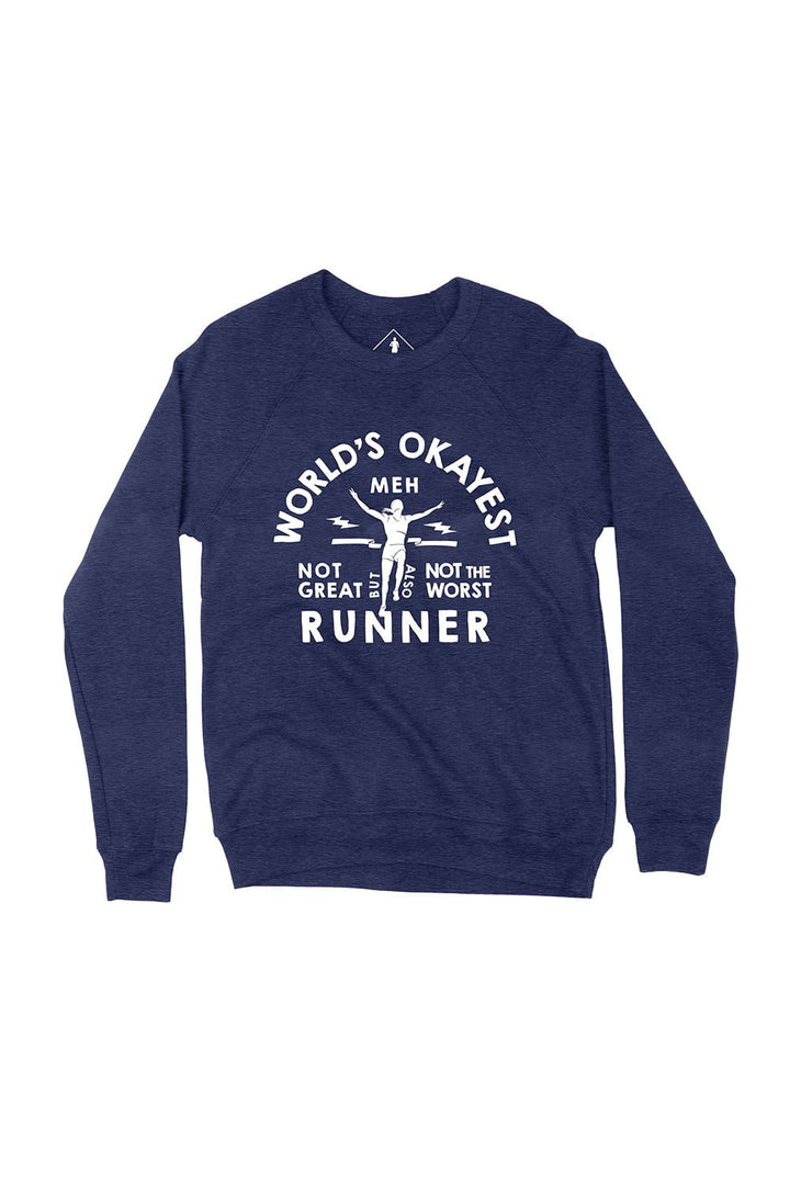Sarah Marie Design Studio Sweatshirt XSmall / Navy Triblend World's Okayest Runner Sweatshirt