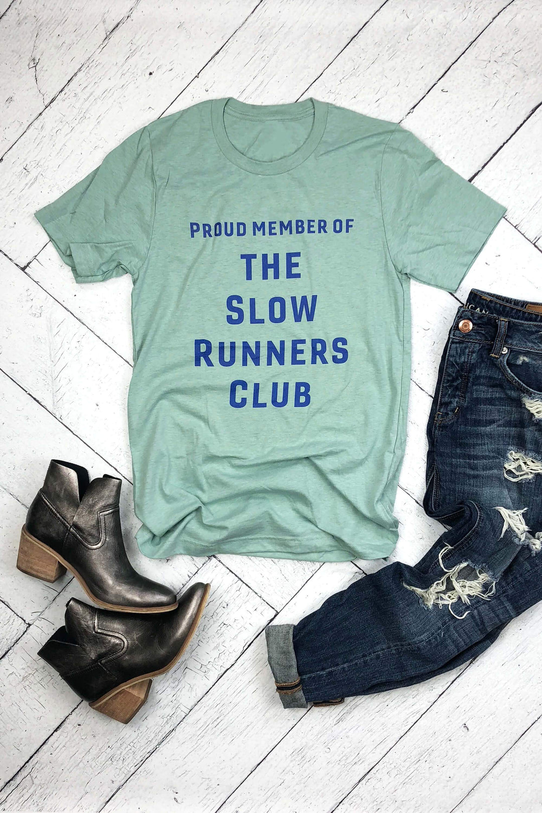Sarah Marie Design Studio Unisex Tee Heather Prism Dusty Blue / XS Slow Runners Club T-Shirt