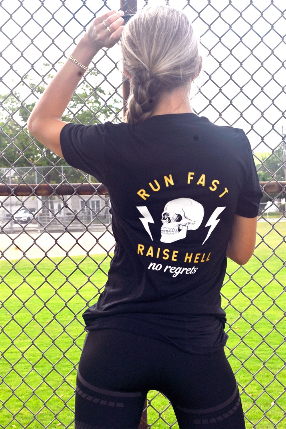 Sarah Marie Design Studio Unisex Tee Run Fast. Raise Hell. T-Shirt