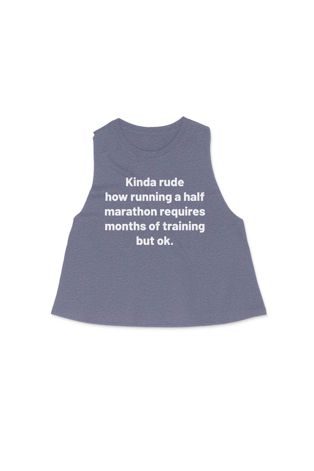 Sarah Marie Design Studio Women's Tank Small / Heather Navy / Marathon Kinda Rude Half Marathon Crop Top