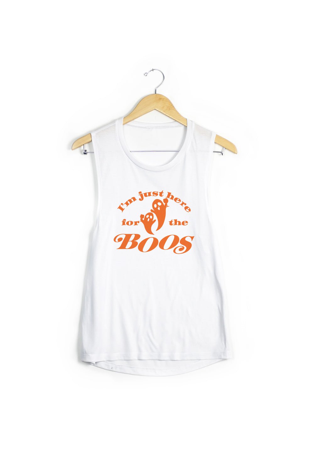 Sarah Marie Design Studio Women's Tank Small / White Here for the Boos Muscle Tank