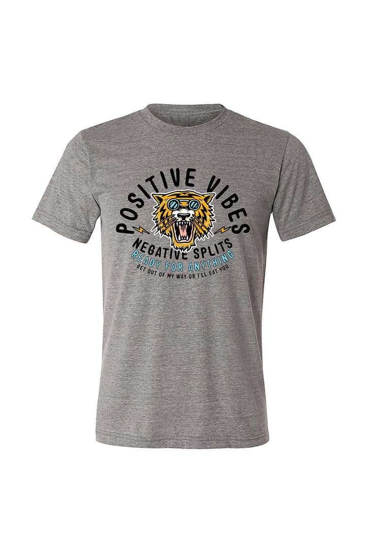 Sarah Marie Design Studio XSmall / Grey Triblend Positive Vibes, Negative Splits Tiger T-Shirt