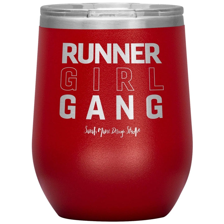 teelaunch Tumblers Red Runner Girl Gang Wine Tumbler